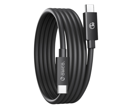 Kabel Thunderbolt Orico USB4 Thunderbolt5 80Gbps 240W USB-C do USB-C 1m - czarny